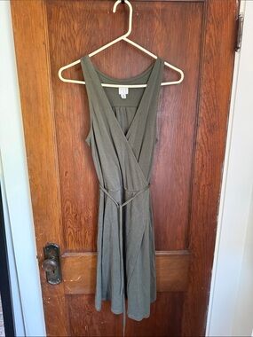 a.n.d ea wy Olive Green Wrap Sundress - Women's Dress, Size XS